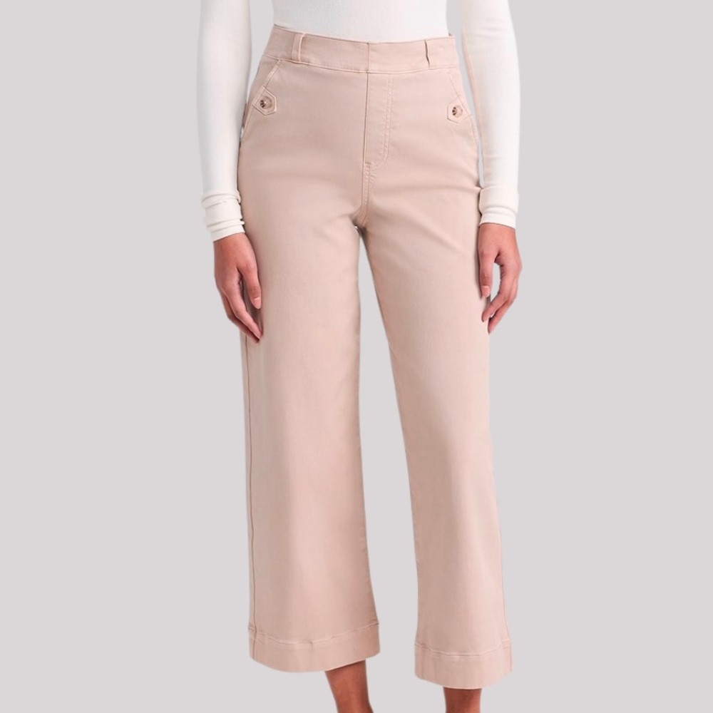 SPANX Stretch Twill Cropped Wide-Leg Pants